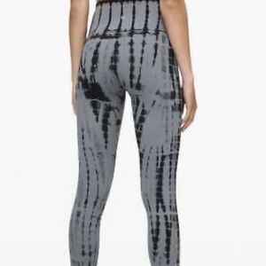 Lululemon wonder under crop leggings tie die